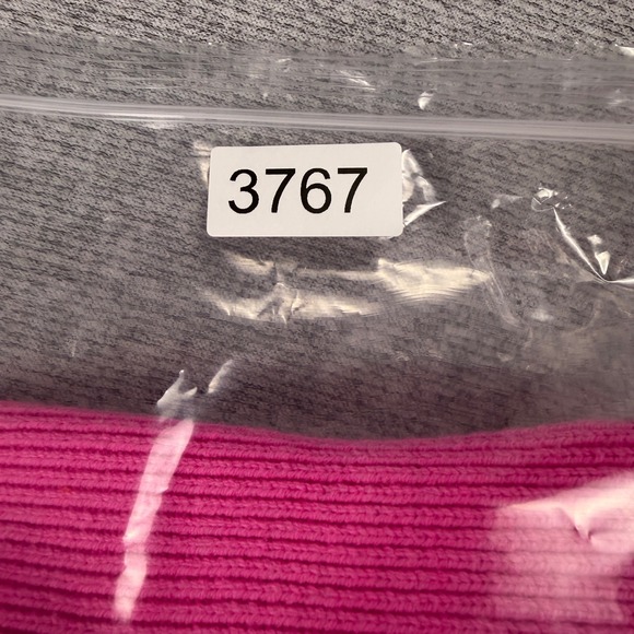 Free People Hot Pink Ribbed Knit Crop Sweater Mock Neck Boxy Mens M - Picture 14 of 16